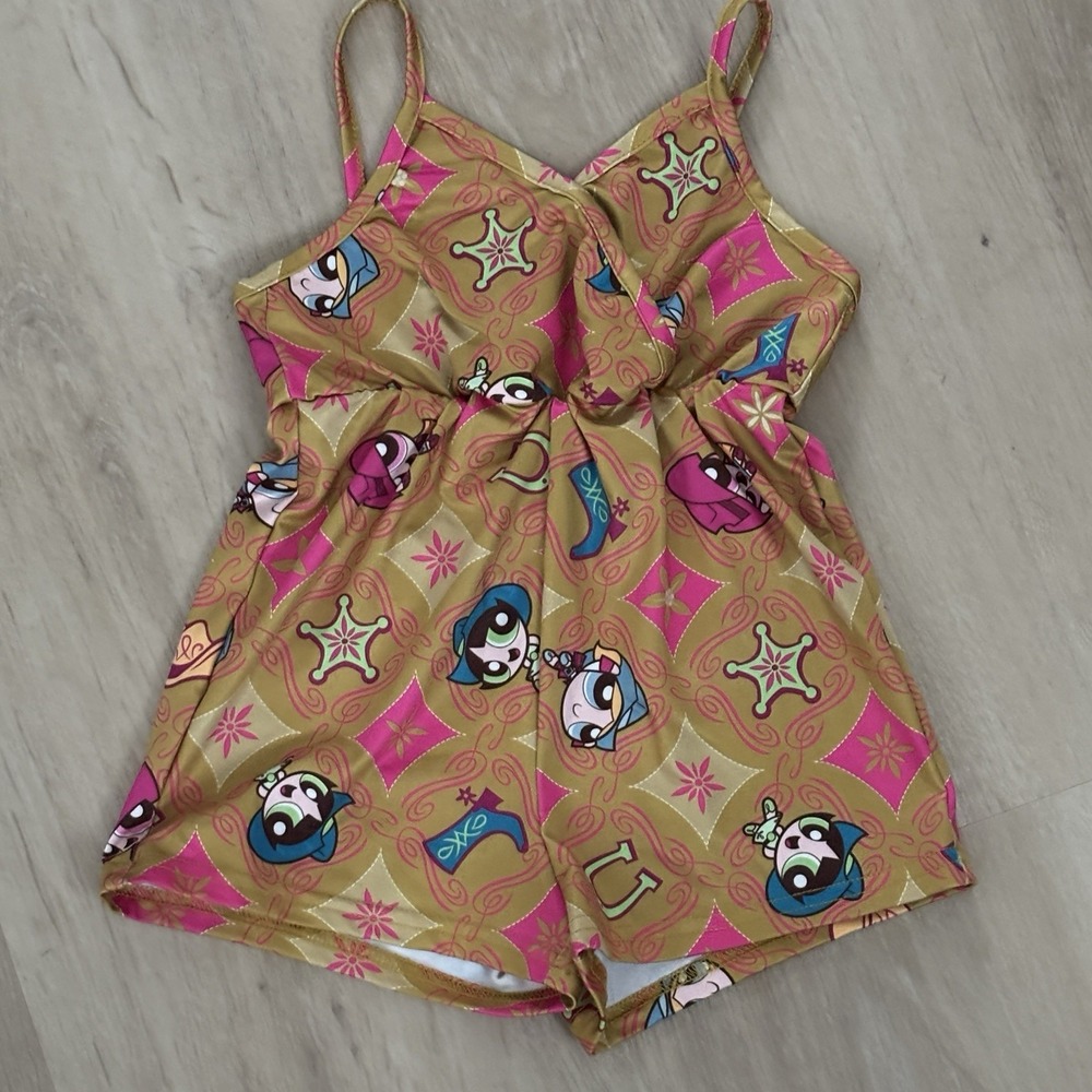 Vintage Y2K Powerpuff Girls Romper One Piece 9-12M Excellent